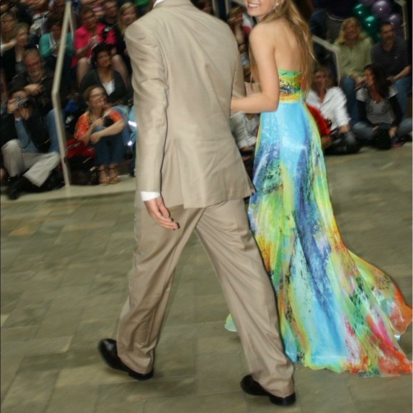 Beautiful Colorful Prom Dress - Picture 3 of 7